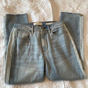 Pacsun mom jeans light wash two tone size 26